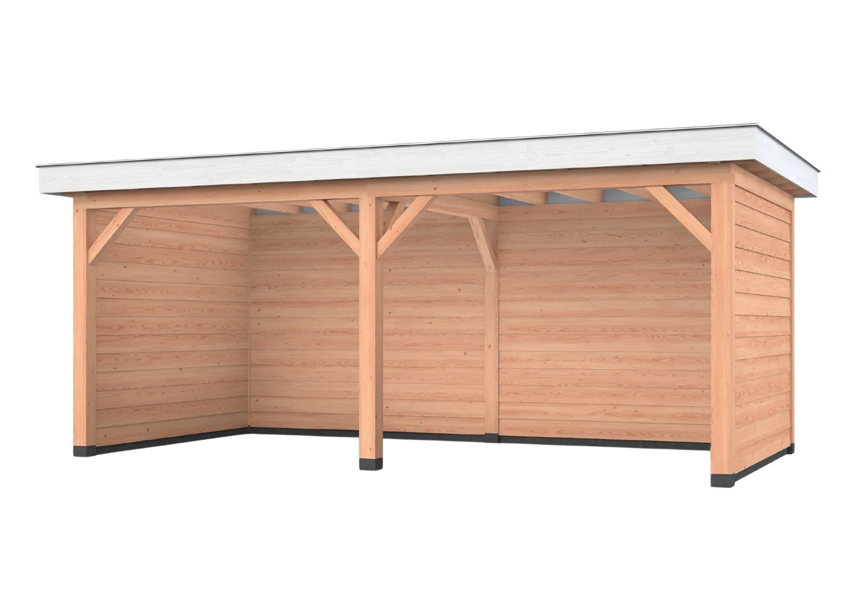 Douglas overkapping, 600 x 300, met achterwand en twee zijwanden, Westwood Holland - Afbeelding 1